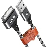 AGVEE Durable Braided Fast [3 Pack 6ft] 30 Pin Heavy Duty Charger Cable, Slim Metal Shell End Case Friendly Charging Data Syn