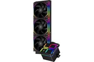 Thermalright Magic Qube 360 ARGB Black CPU Water Cooler, Wireless Splicing PWM Fan-ARGB Infinity Mirror,for Intel lga115x/120