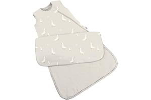 GUNAMUNA günamüna Unisex Baby, Toddler Wearable Blanket, Sleeping Bag Bamboo Rayon, Sleep Sack with Diaper Zipper, 1.0 TOG