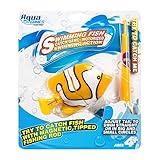 Aqua Swimming Fish Catch Game-Motorized Swimming Action, Yellow/Blue