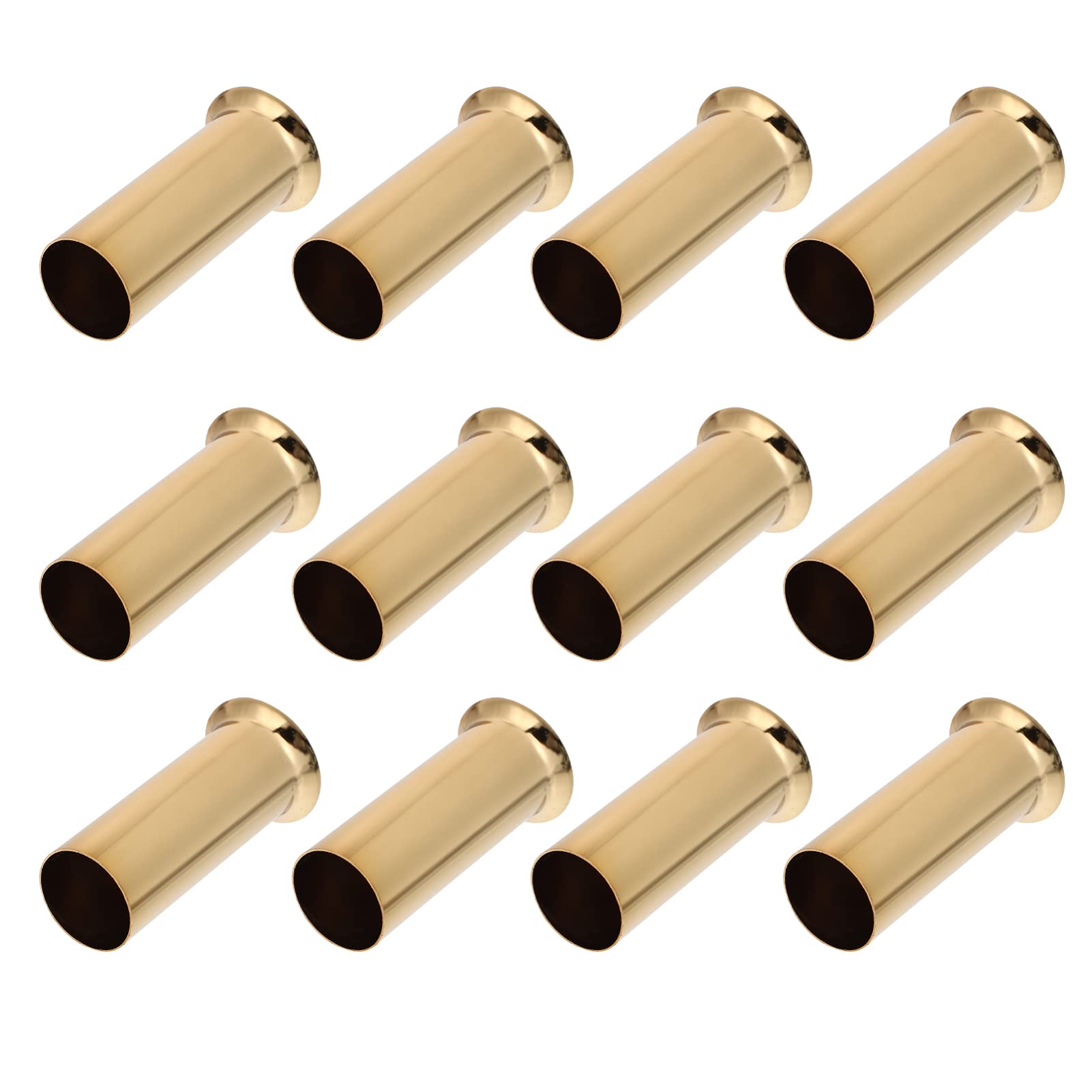 Lurrose 12pcs Tall Candle Socket Covers Metal Candle Covers Sleeves Chandelier Socket Covers Base Socket Candle Cover for Chandelier Golden