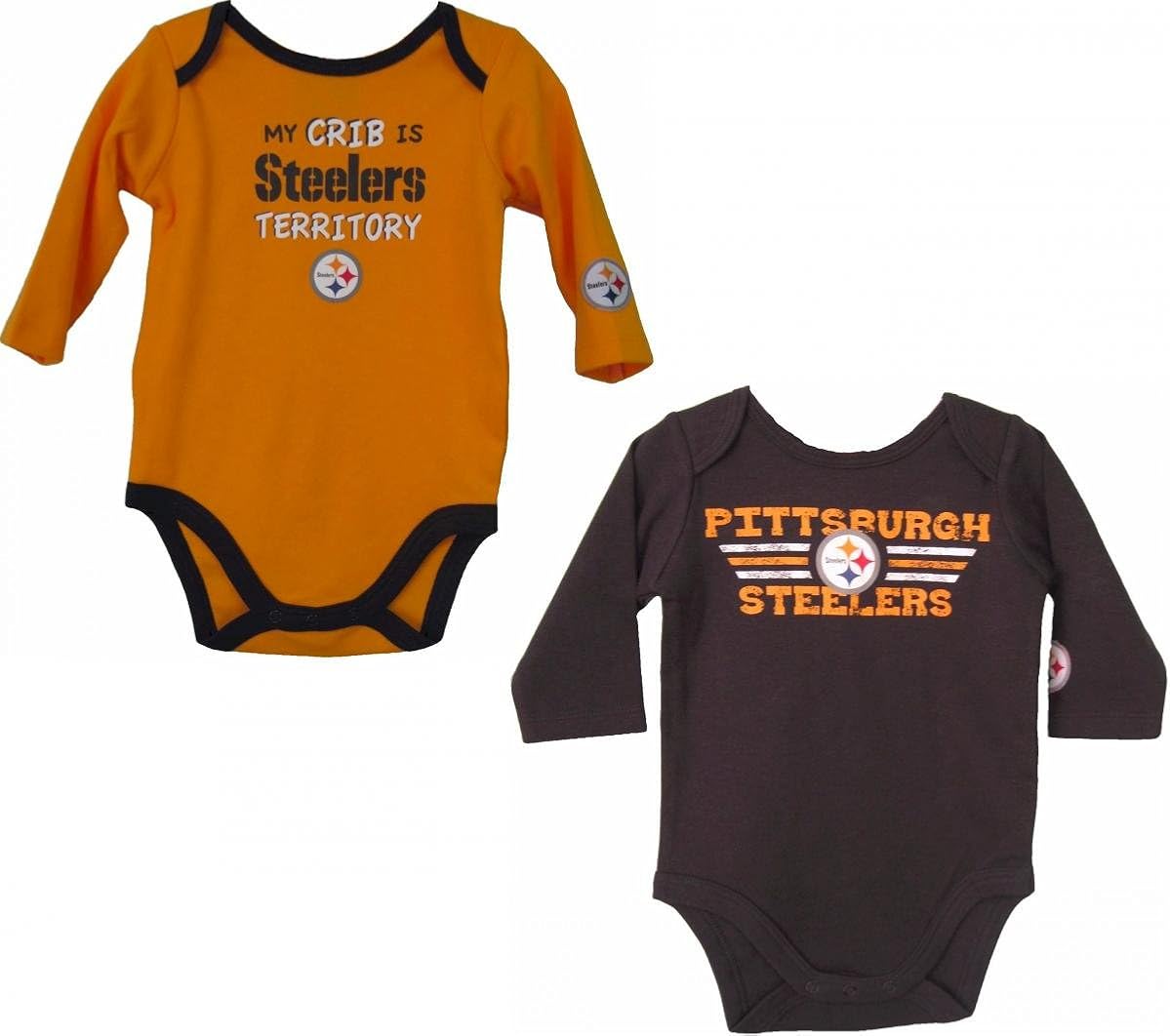 NFL Pittsburgh Steelers Two Pack Long Sleeve Bodysuit