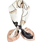 Rcrawica Large Silk Feeling Hair Scarf Bandanas for Women Elegant Silky Satin Neck Scarves 35inches Square Hair Sleeping Wrap