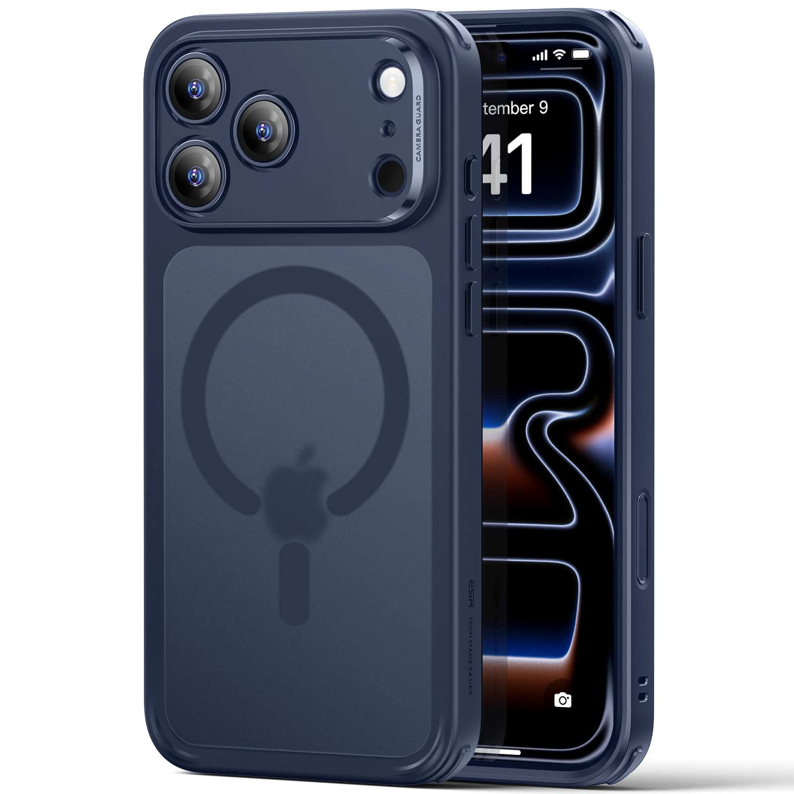 Photo 1 of ESR for iPhone 17 Pro Max Case, Camera Control, Compatible with MagSafe, Shockproof Military-Grade Protection, Magnetic Phone Case for iPhone 17 Pro Max, Classic Hybrid Case, Frosted Blue