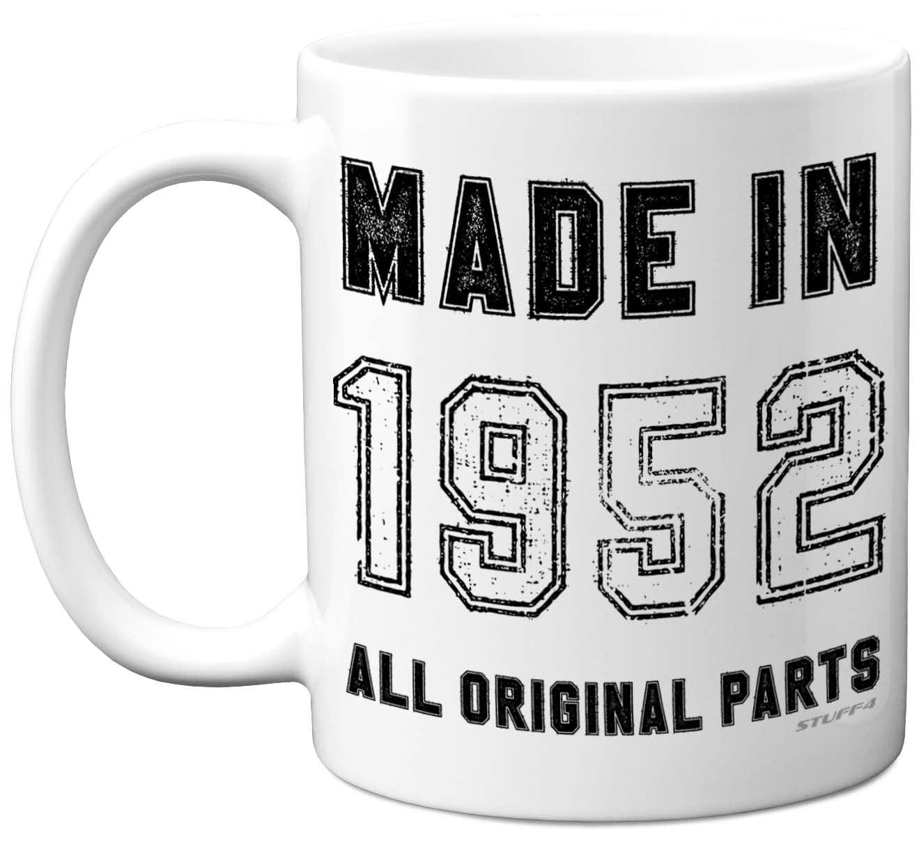 71st Birthday Gifts for Women Men, Made in 1952 Mug, 71st Birthday Mug, Funny Gifts, Birthday Present, Funny Christmas Mugs Gift for Women Men, 11oz White Ceramic Dishwasher Safe Mugs - Made in UK