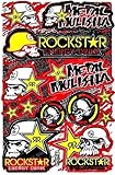 Rockstar Energy Drink Metal Mulisha Yamaha Kawasaki Motorcross Race Racing F1 Logo Sponsor Sticker Decal Skateboard Car Bike Bicycle Kid Wall Helmet Decoration Mulisha RM1YW by Racing Sticker