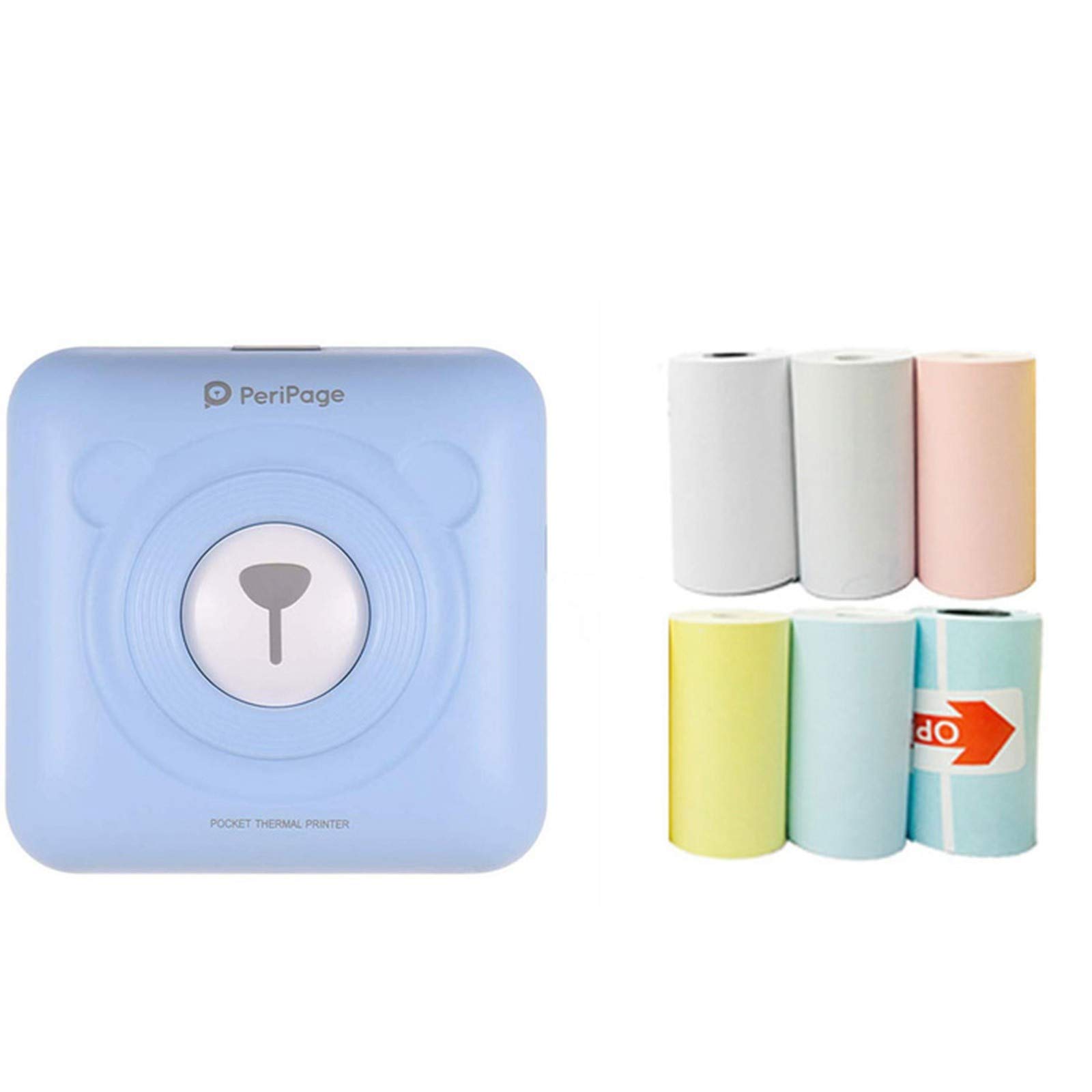 Picture Memo Receipt Photo Printer for Cell-Phone, Portable Mini Wireless Thermal Label Printer, Ink