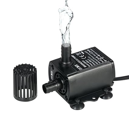 Decdeal DC 12V Teichpumpe Tauchpumpe Aquarium Wasserpumpe für Teiche, Garten, Brunnen 2.4W / 4.8W Optional Inkl. Filter