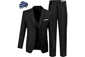 LOPEN STU Boys' Suit Kids Formal Tuxedo Suits for Boys Wedding Outfits Dress Vest Pants Suspenders Set Adjustable Waist