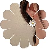 Allereyae Vintage Daisy Flower Dangle Drop Earrings Little Daisy Drop Earrings Flower Daisy Earrings Gold Minimal Earrings Jewelry for Women