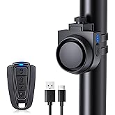 ONVIAN 115dB Bike Alarm with Remote, Bicycle Anti Theft Alarm Vibration Motion Sensor System, Rechargeable Bike Alarms for Eb