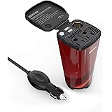 BESTEK 200W Car Power Inverter with 2 AC Outlets and 4.5A Dual USB Charging Ports Car Adapter with Car Cigarette Lighter Sock