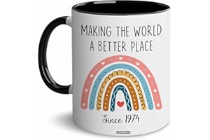 BSQUIELE 50th Birthday Gifts For Women, 1974 Gifts For Women, 50 Year Old Birthday Gifts For Women, 50th Birthday Gift Ideas, 50 Birthday Gifts For Women, 50th Birthday Cups, Fifty Mothers Day 11OZ