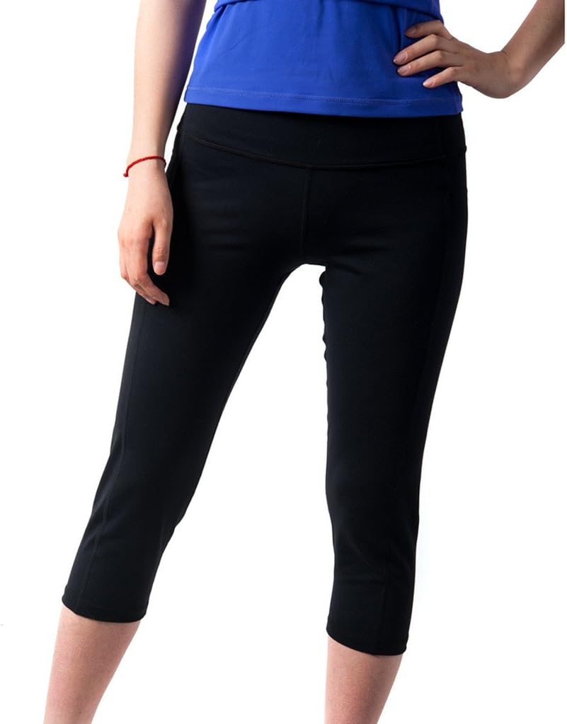 WW SPORTOWN Women's Yoga Pants Breathable Moisture-Wicking Leggings Capri