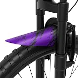 NICEDACK MTB Fender Front Rear Mudguard Carbon Pattern 20-29in Black Purple view 4