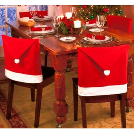 the purple tree Cute Christmas Chair Covers (Red and White) - Set of 4