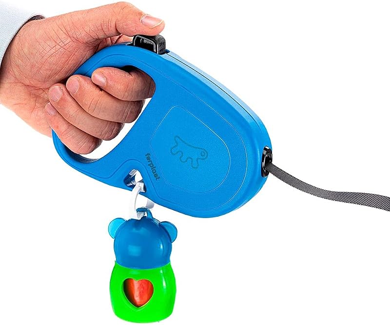 Correa retráctil para Perros Grandes Flippy One Tape L, Correa Extensible 5 m, máx 50 kg, Azul