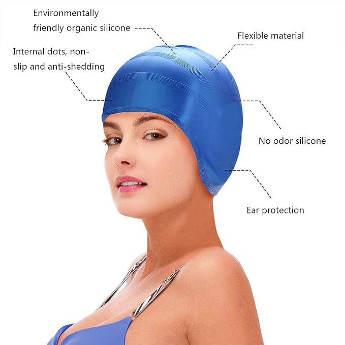 Storage Home Organization Boihon Silicone Swimming Caps Women