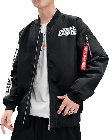 Amazon Puhao プハオ メンズ Ma 1 ジャケット ストリート系 秋 ブルゾン ジャンパー カジュアル スタジャン ジャケット おしゃれ お洒落 野球 通勤 通学 コート ジャケット 通販