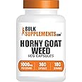 BulkSupplements.com Horny Goat Weed Capsules - Epimedium Extract, Horny Goat Weed Herbal Supplements - Vegan, 2 Capsules per Serving (1000mg), 360 Veg Capsules (Pack of 1)