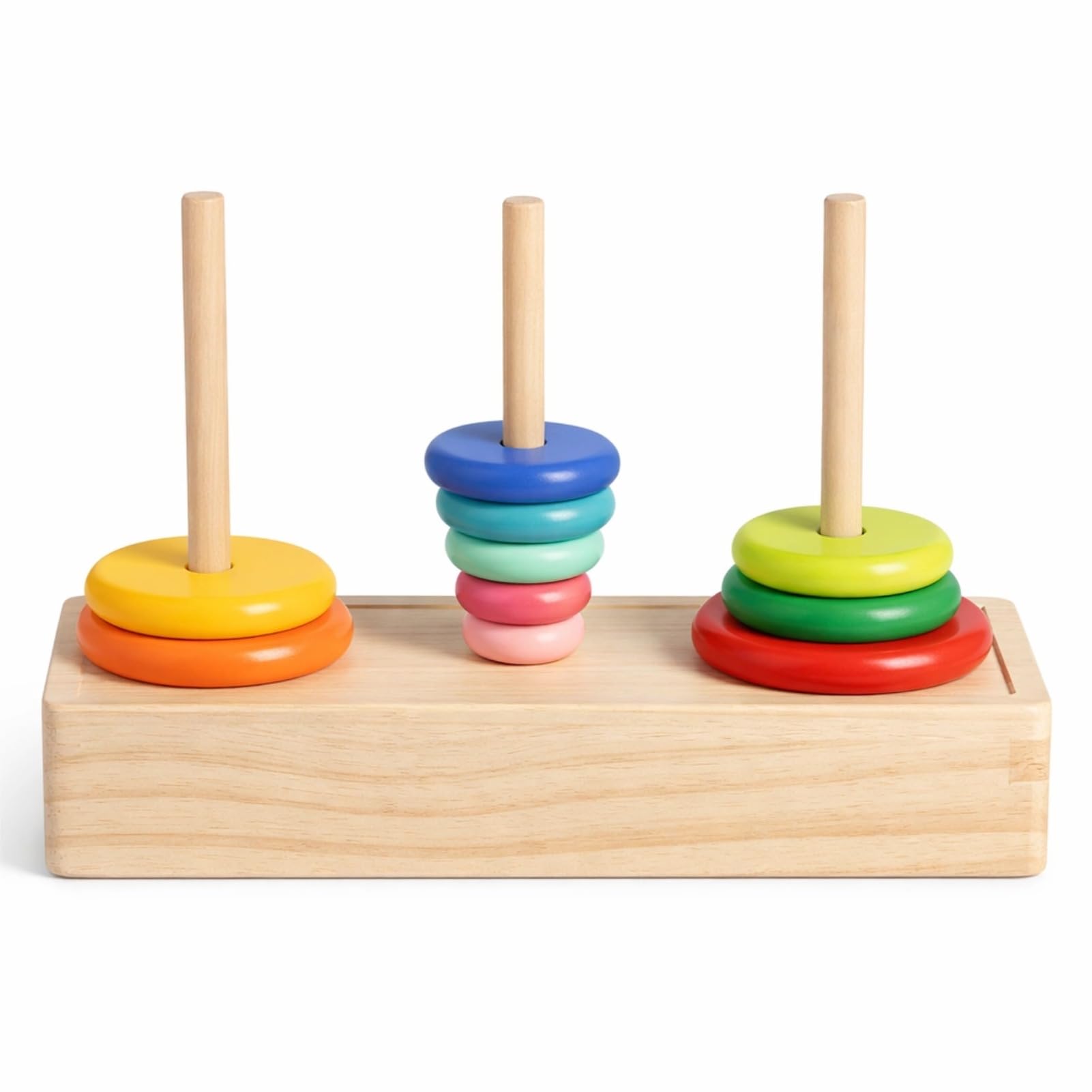 SPYMINNPOO Tower of Hanoi, 10 Rings Educational Logic Toy with Storage Box, Brain Teaser Puzzles for Adults & Kids