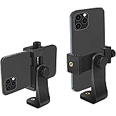 Ailun Phone Holder/Vertical and Horizontal Tripod Mount Adapter Rotatable Bracket with 1/4 inch Screw, Adjustable Clip for iP