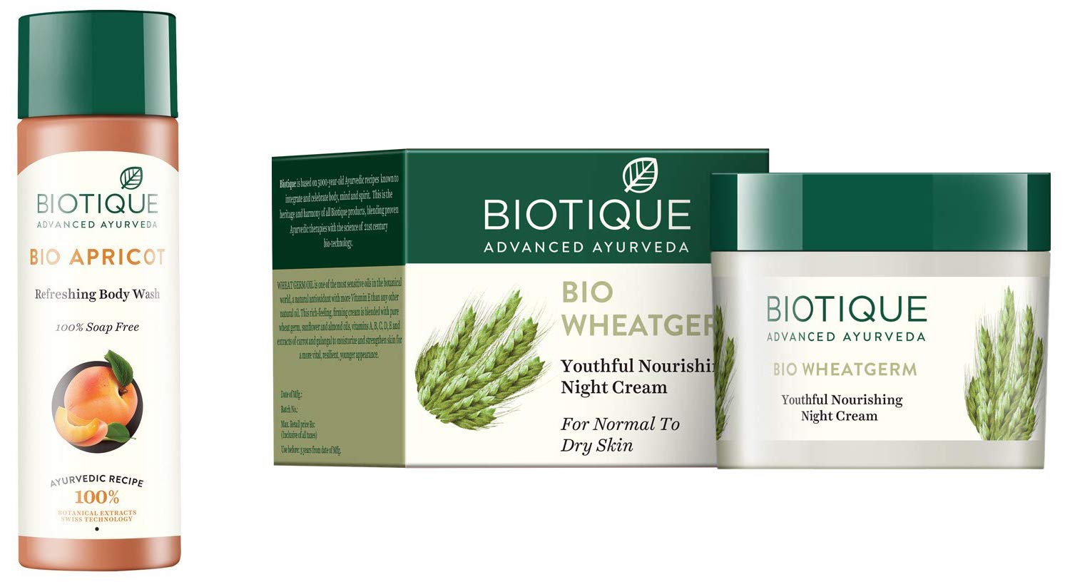 Buy Biotique Bio Apricot Refreshing Body Wash, 190ml And Biotique Bio