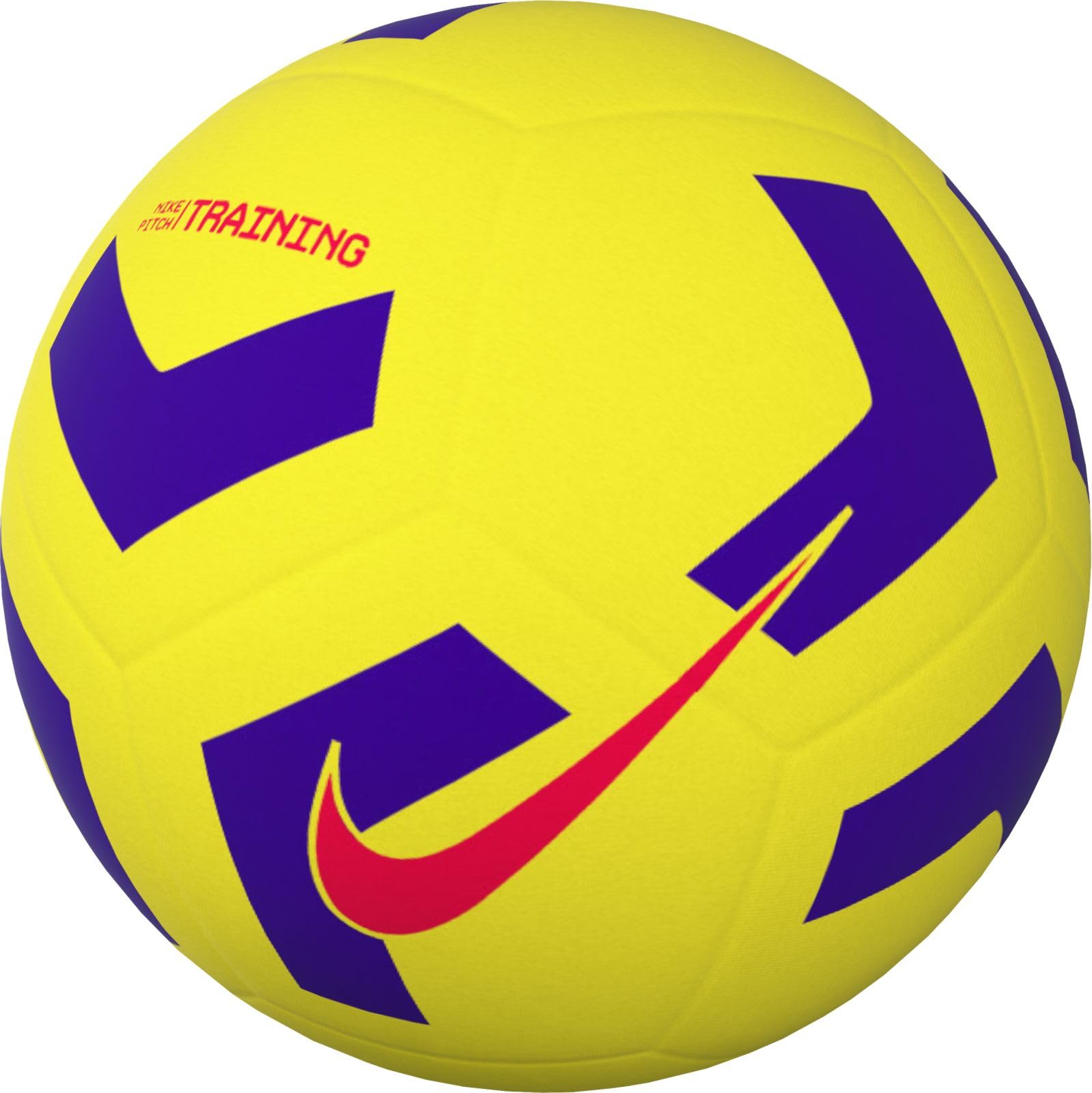 Nike FZ7555-710 Pitch Training Recreational soccer ball Unisex YELLOW/VIOLET/BRIGHT CRIMSON Size 5