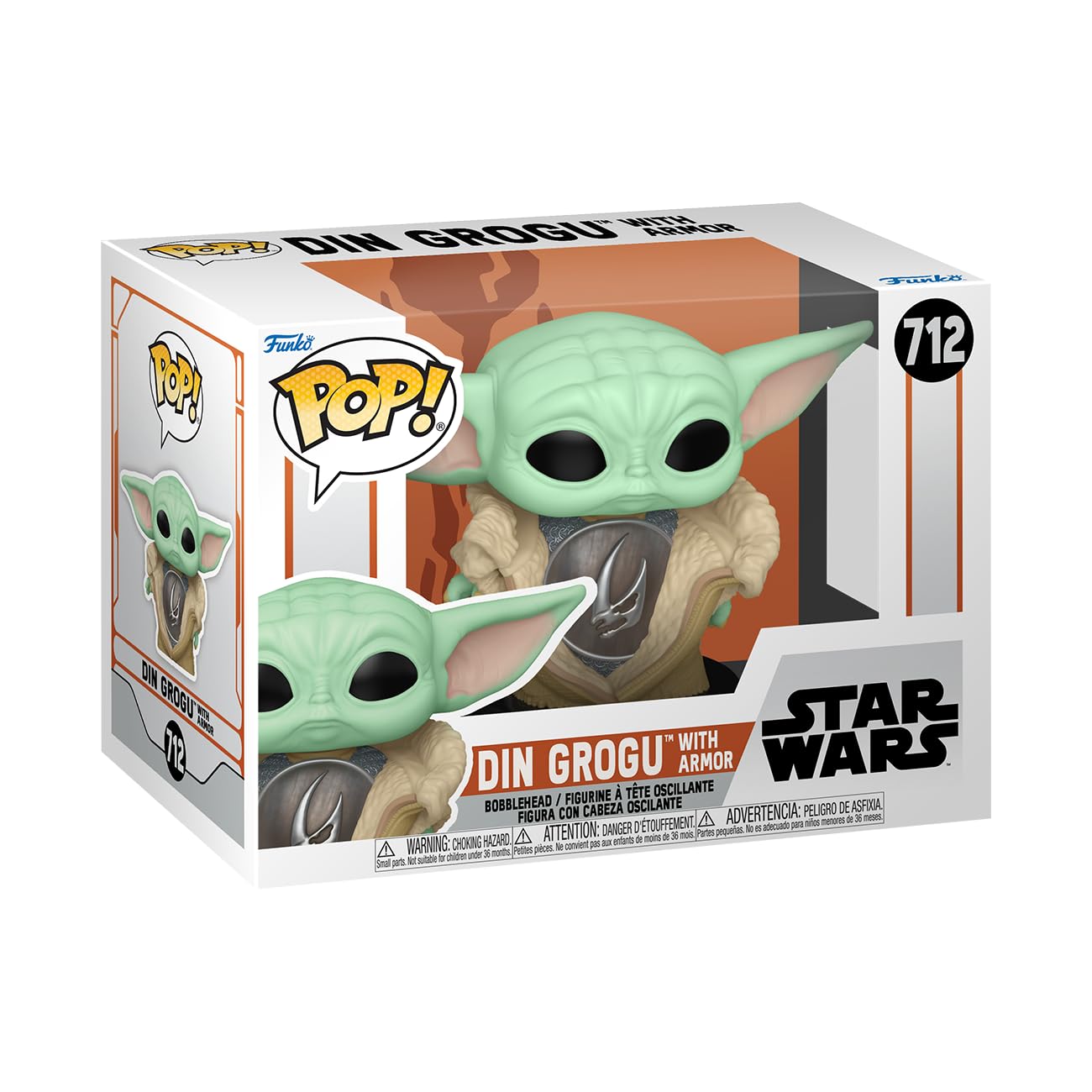 Funko Pop! Star Wars: The Mandalorian - Grogu (the Child, Baby Yoda) - (Armor) ​ - Collectable Vinyl Figure - Gift Idea - Official Merchandise - Toys for Kids & Adults - TV Fans