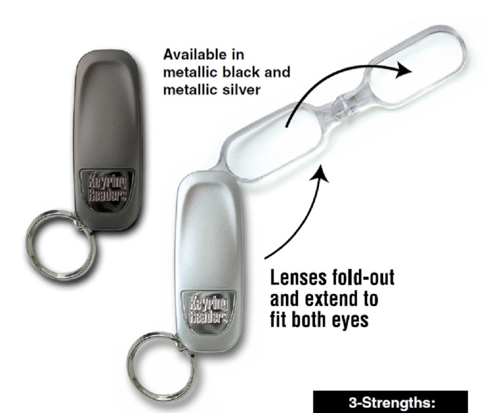 Daily Living Reading Aid Foldable Keyring Eyeglasses Quick Peek Reader