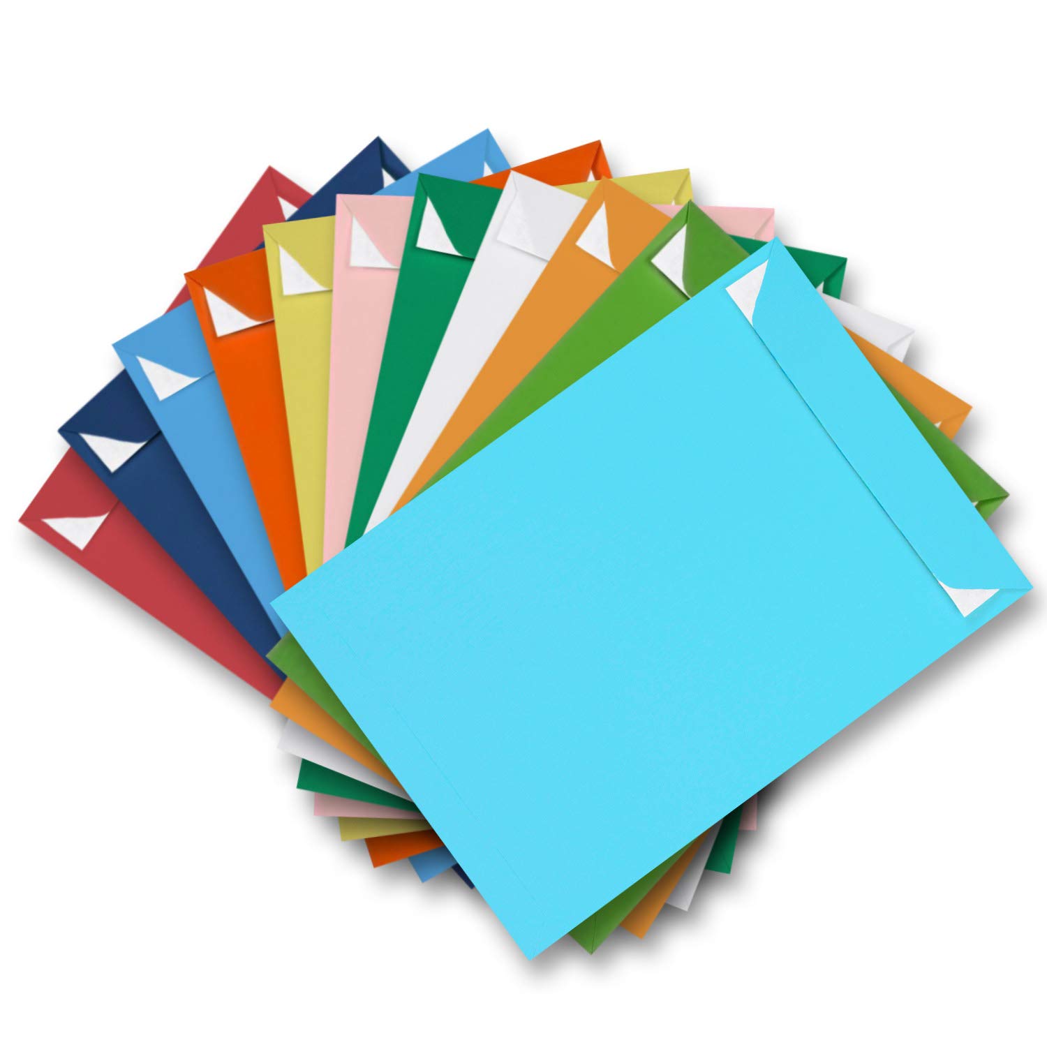 ARTOZ 25 x DIN C4 Envelopes with Peel and Seal – 229 x 324 mm – Multicoloured (Random Colour) Envelopes Without Window – Series 1001