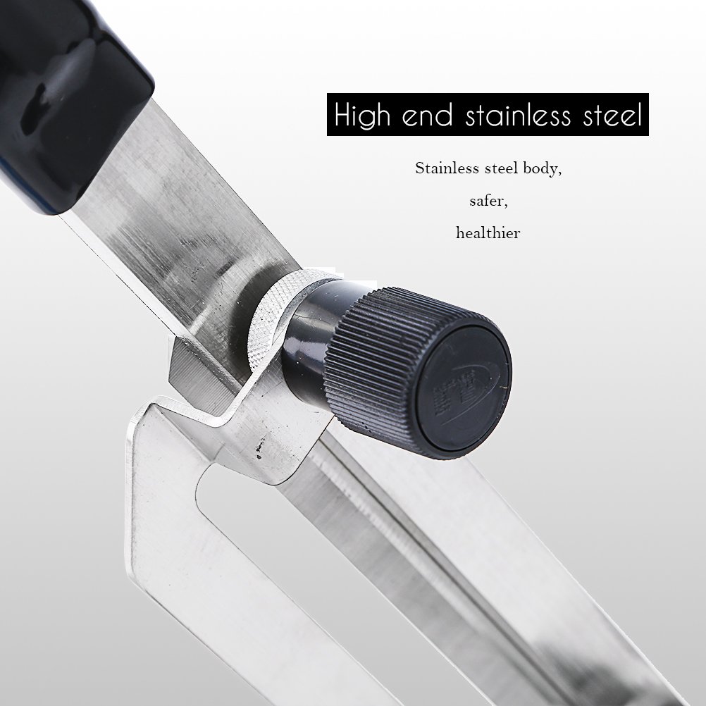 Manual Frozen Meat Slicer Stainless Steel Cutter Machine for Home Kitchen Use Commercial Beef Mutton Roll Cutting Slicers for Hot Pot Lover (Metal Silver)