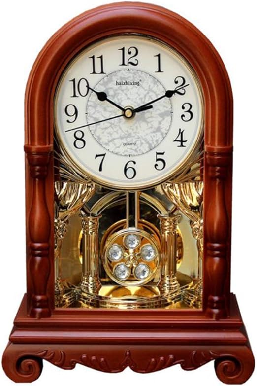 Sooiy Desk clock, grandfather clock mantel clock mute Mantle Desk Clock