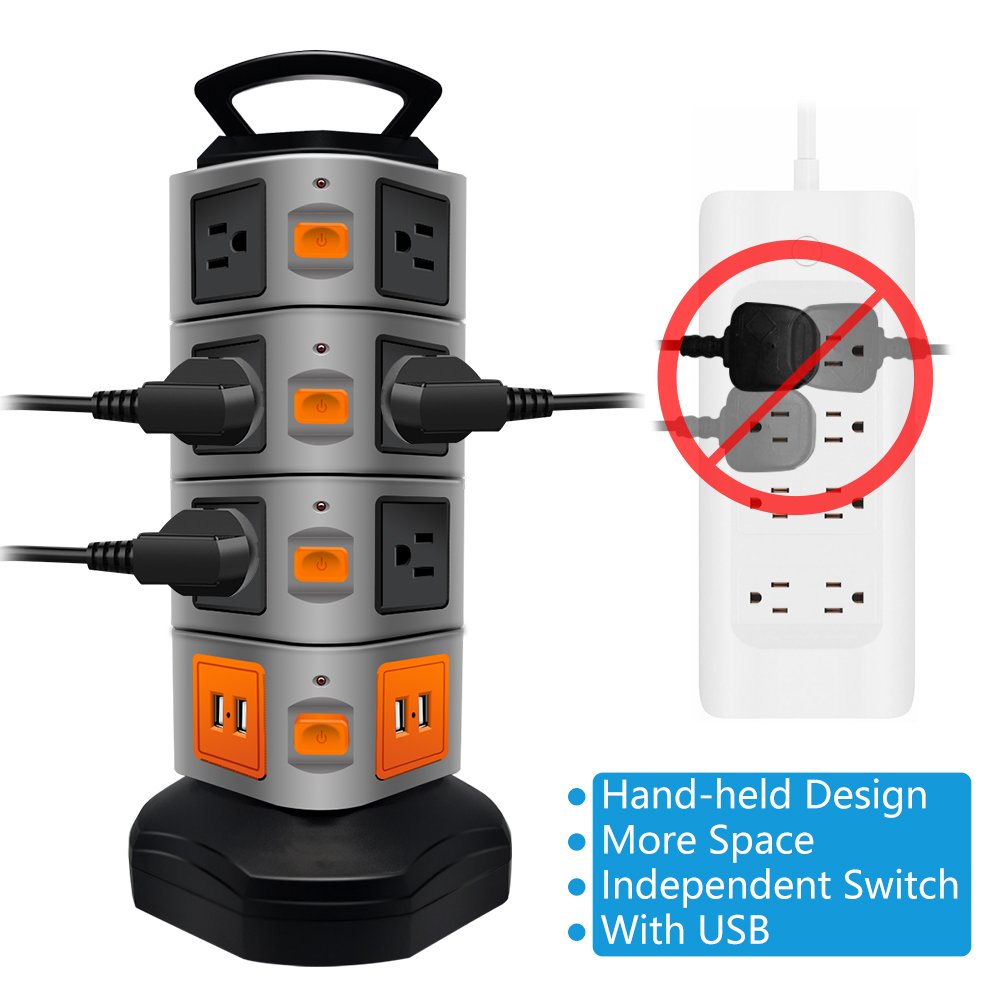 Power Strip Tower, LOVIN PRODUCT Surge Protector Electric Charging