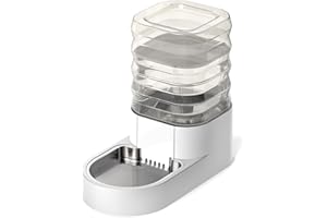 CICONIRA Gravity 4.5L Dog and Cat Water Bowl Dispenser, Automatic Stainless Steel Dog Water Bowl, 100% BPA-Free, Self-Filling Large Capacity Pet Water Feeder for Dogs and Cats