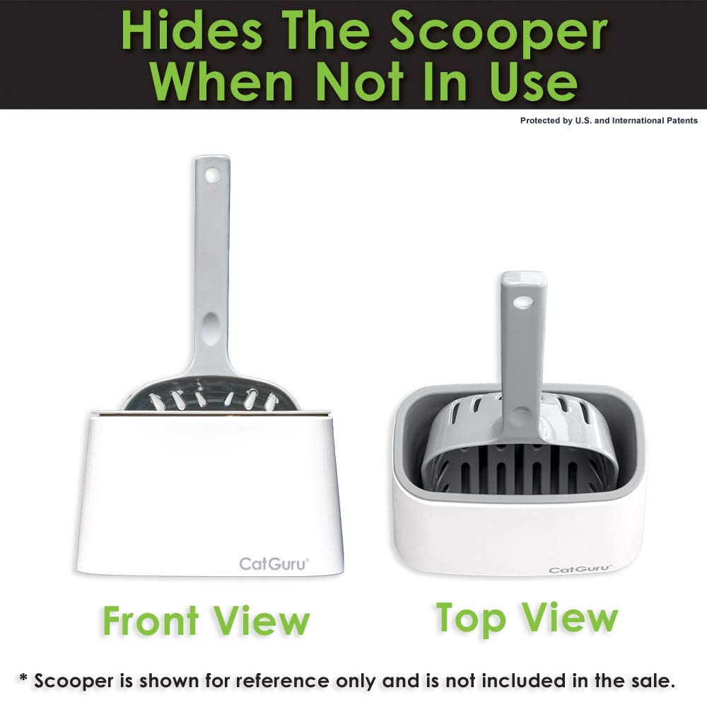 CatGuru New Premium Cat Litter Scoop Holder, Scooper Caddy, Scoop Stand