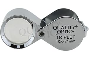 QUALITY OPTICS Hastings 10X Loupe Highest Optical Grade Glass Element Lens Includes Leatherette Pouch