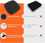 kingphenix Car Seat Cushion 1.2 Inch Memory Foam Black view 7