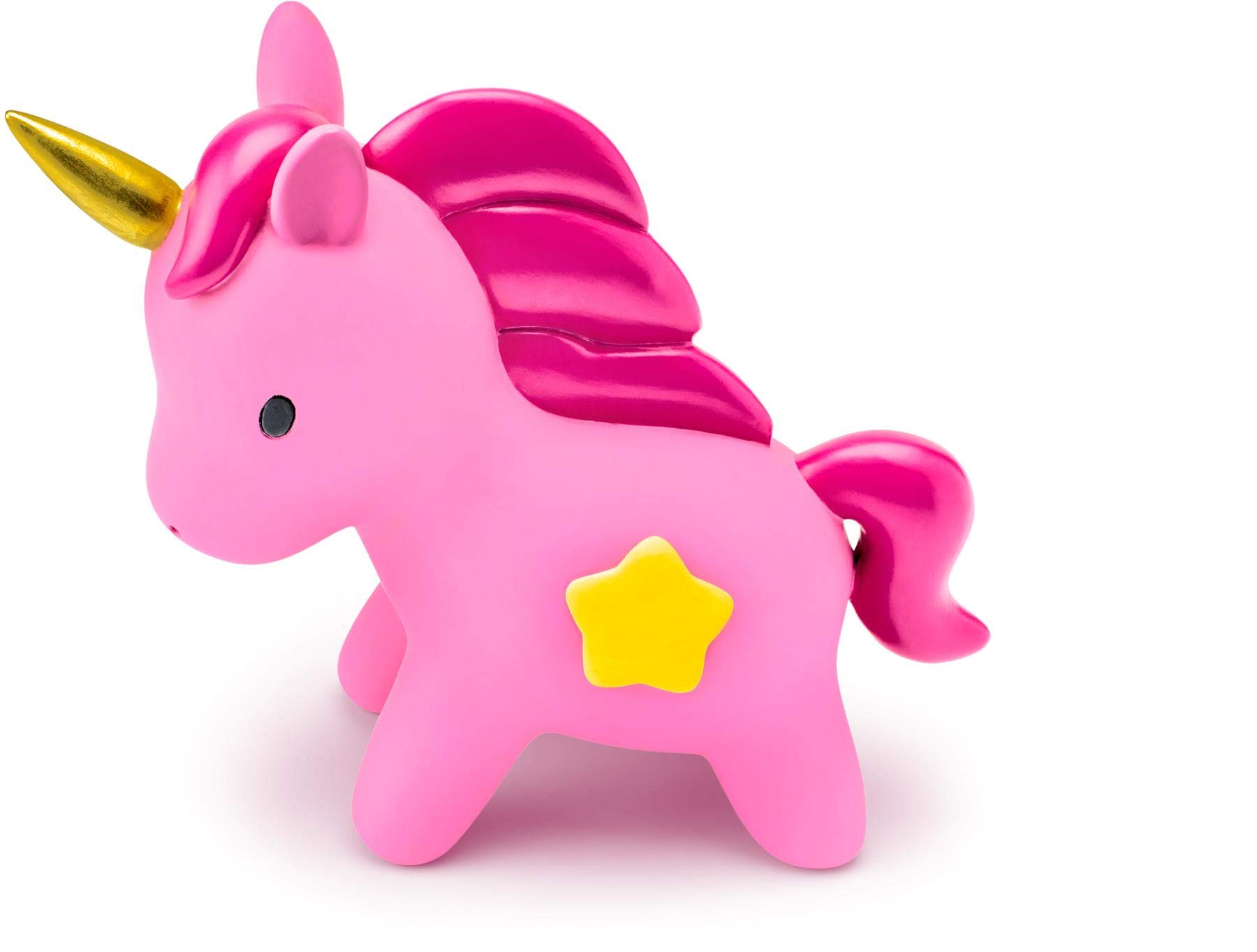 Mousehouse Gifts - Pink & Yellow Unicorn Piggy Bank for Children, Unicorn Money Box with Glittery Mane for Girls or Boys — image 1