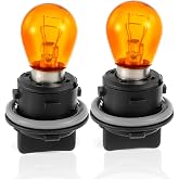 HUAREW 92166-3K000 Front Turn Signal Lamp Socket with Bulb | Fit for 2012-2019 Kia Soul Sport age Forte, 2014-2017 Hyundai Sonata Elantra, Headlight Turn Signal Lamp Holder witn Bulbs