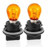 HUAREW 92166-3K000 Front Turn Signal Lamp Socket with Bulb, Fit for 2012-2019 Kia Soul Sport age Forte, 2014-2017 Hyundai Sonata Elantra, Headlight Turn Signal Lamp Holder witn Bulbs (1 Pair)