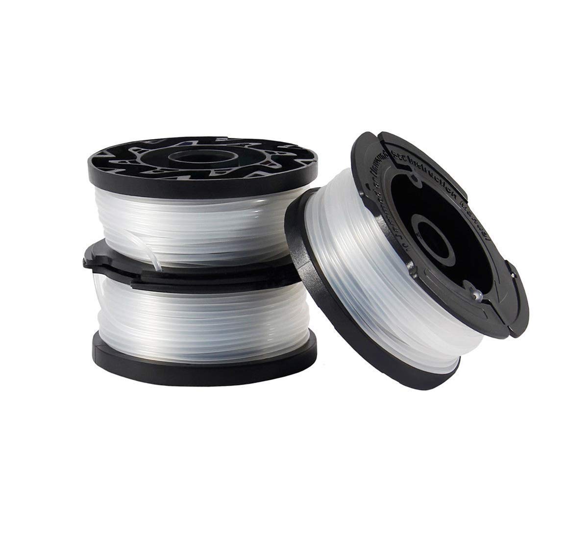 Gekufa AF-100 Strimmer Spool & Line for compatible with Black & Decker String Trimmers Replacement Part, 30ft 0.065" Autofeed Weeding Eater Spools (Pack of 3)
