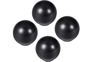 CoCud Thermoset Ball Knobs, M5 Female Thread 16mm Diameter, Plastic Metric Hand Screw Grip Black - (Applications: for Lathe Machinery Lever Handle), 4-Pieces