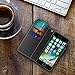 iPhone 7 Wallet Case, Maxboost [Folio Style] Premium iPhone 7 Card Cases STAND Feature for Apple iPhone 7 2016 [Black] Protective PU Leather Flip Cover with Card Slot + Side Pocket Magnetic