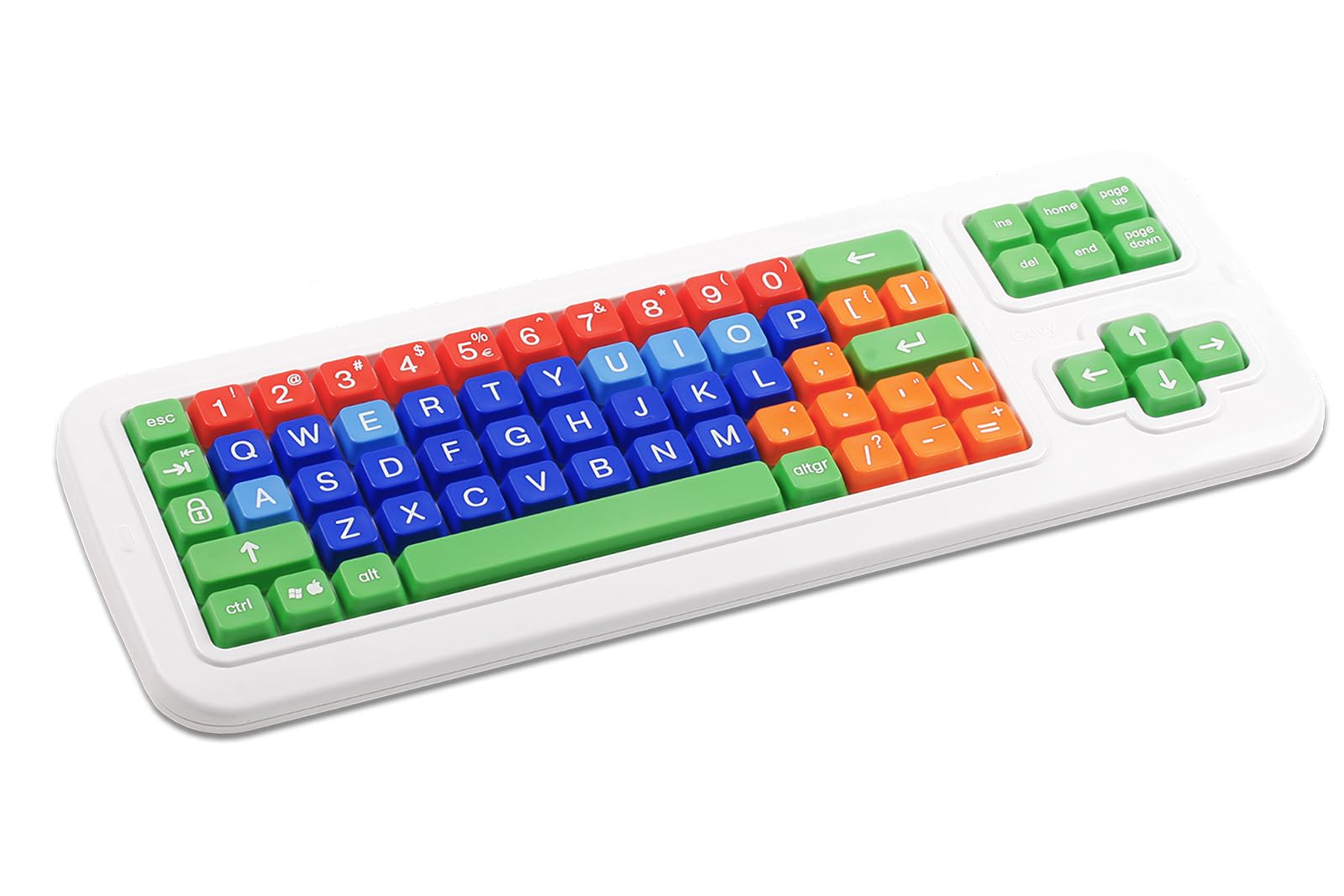 Clevy Kids Computer Keyboard: teclado para la prueba de derrame colorido para el derramamiento USB para niños para la educación temprana, diseñado para ayudar a enseñar habilidades de computadora y teclado a niños y niños