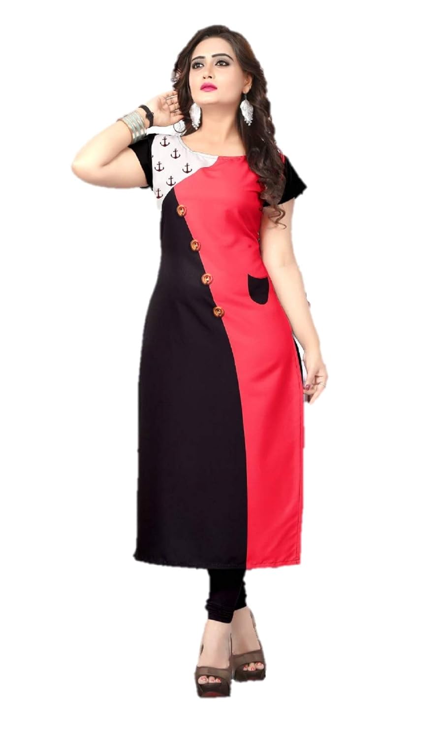 bapa fashion women's crepe straight kurti-1013