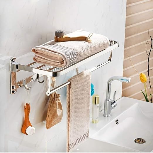 WSW Free punching stainless steel 304 folding towel bar towel rack