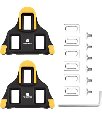 FantasyLife Bike Cleats For Shimano SPD-SL Shoes | Compatible With SH11, Indoor & Road Cycling, Yellow