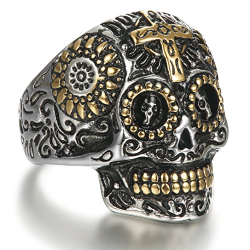 Lolias stainless steel rings for men skull cross rings …