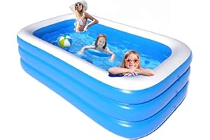 AOPANDA Inflatable Pool for Kids and Adults, Inflatable Swimming Pool 120" X 72" X 22" Oversized Thickened Family Swimming Pool for Toddlers, Outdoor, Garden, Backyard, Summer Water Party.